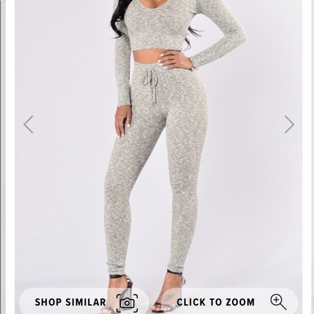 Fashion Nova grey wanderlust leggings XS NWT